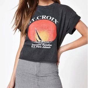 Brandy Melville St Croix Cropped Shirt